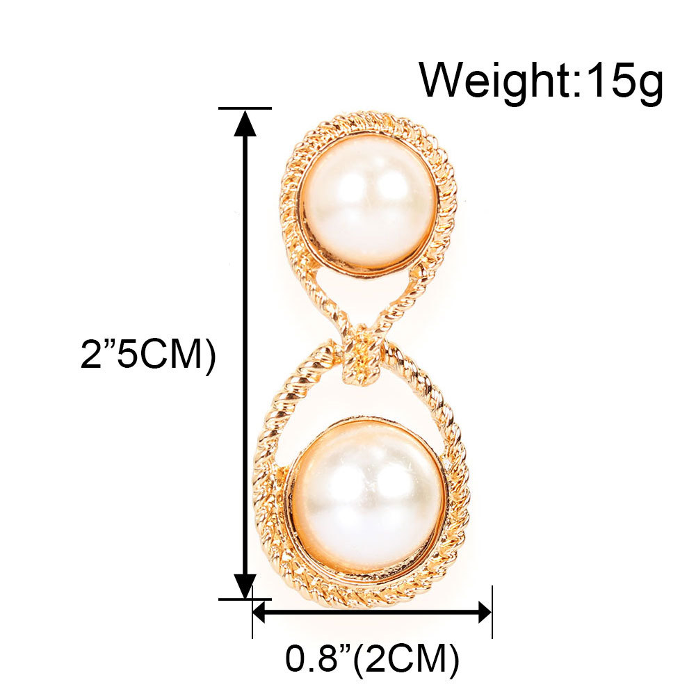 Alloy Imitation Pearl Drop-shaped  Style Sweet Earrings Wholesale Nihaojewely display picture 1