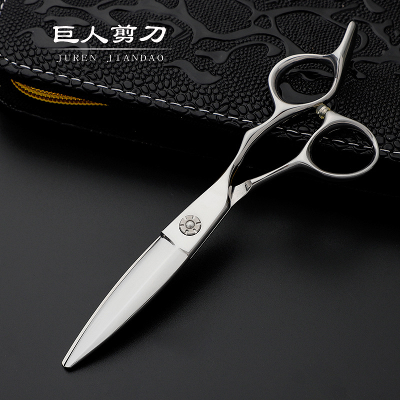 6 인치 VG-10 스틸 미용 가위 큰 꼬리 손 손잡이 큰 슬라이딩 칼 통통한 이발 가위 사용자 정의 로고