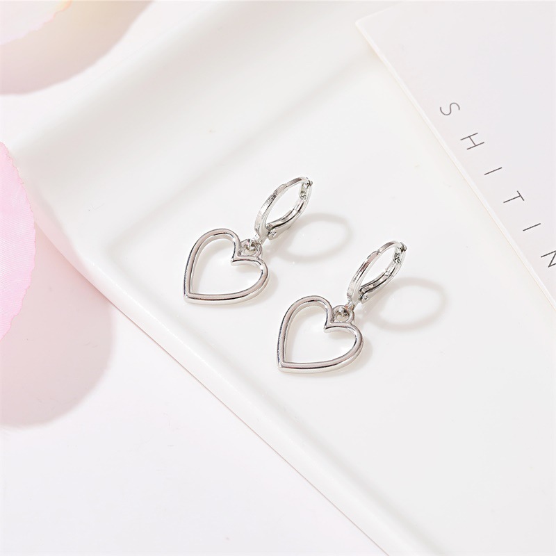 Fashion Style Fashion Heart Plating Alloy No Inlaid Earrings