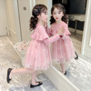 Spring lace small princess costume, dress, children's clothing, long sleeve, suitable for teen