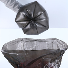 Household Heavy-Duty Medium Size Disposable Kitchen Black Plastic Trash Bags with Flat Mouth