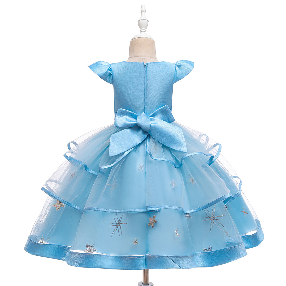 New Children's Dress Girls Catwalk Dress Skirt Flower Girl Wedding Dress Pettiskirt Costume Children Wholesale Nihaojewelry display picture 7