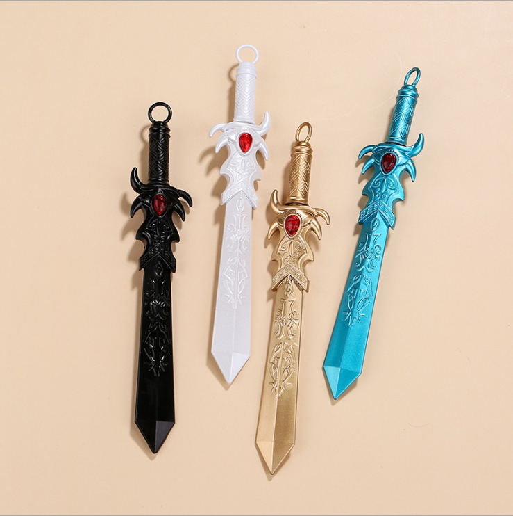 Factory direct student pen gel pen cute Xuanyuan sword weapon black water creative sword selling gel pen