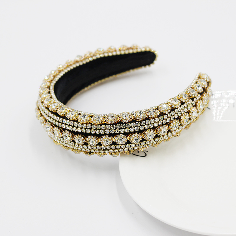 Baroque Luxury Heavy Industry Exaggerated Color Rhinestone Headband display picture 4