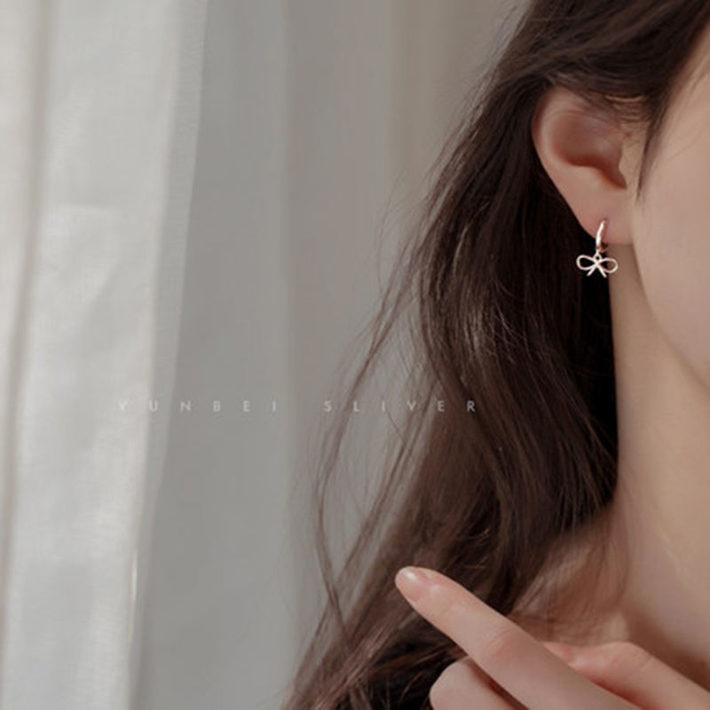 Earrings 2020 new pattern Backing Sterling Silver Simplicity Cold Earrings Refinement