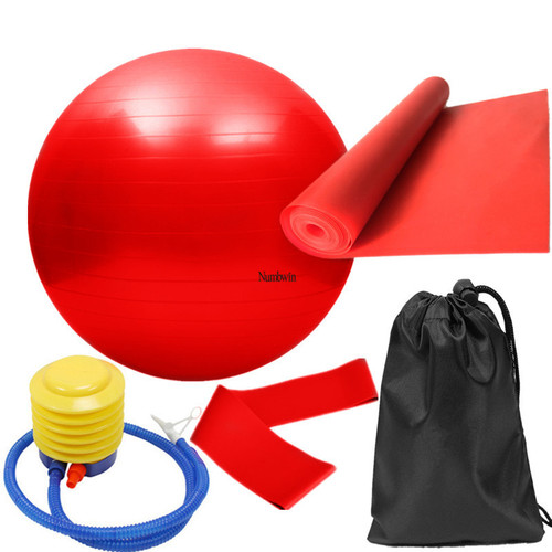Yoga ball five-piece set thickened pregnant women midwifery child training fitness ball latex butt ring elastic