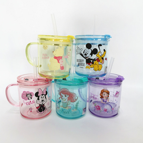 Disney children's saliva cup for children to drink water and fall-proof household cartoon milk cup for baby brushing teeth and mouthwash cup