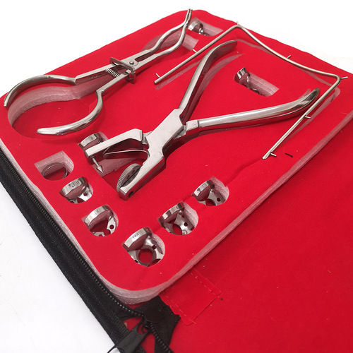 Dental Oral Rubber Dam Kit + Imprint Punch Plate + Cotton Pellets - Practitioner Exam Home Combination Set