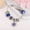 Blue starry sky, beaded bracelet, wholesale, handmade, with snowflakes