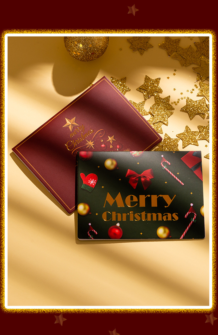 Christmas Festival Christmas Simple Style Letter Christmas Card