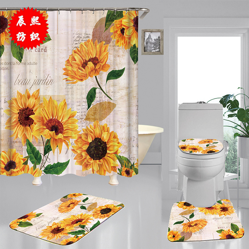 2022 New Animal Creative Digital Printing Shower Curtain Waterproof Polyester Cloth Hotel Household Bathroom Curtain
