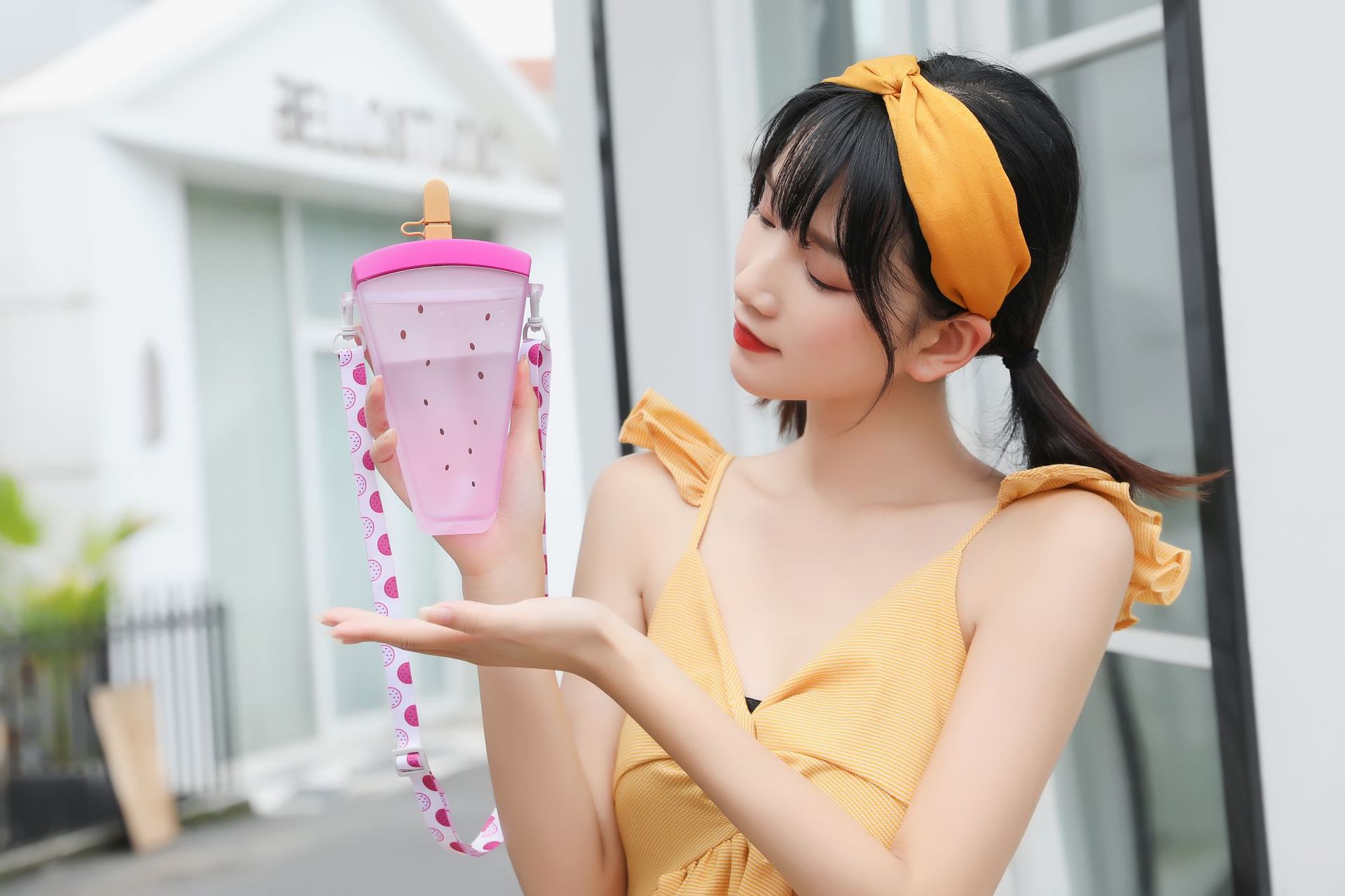Casual Cute Fruit Pc Pp Silica Gel Water Bottles display picture 5