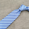 领带现货批发零售经典蓝白条纹男士正装西服领带|ms