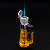 Silver Star hummingbird colorful transparent straight rushing lighter windproof air -to -air gas metal wholesale