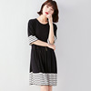 Spring and summer Korean medium length knitted skirt loose pleated skirt