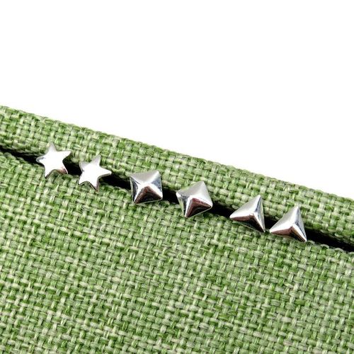 S925 sterling silver earrings for women, ear piercing, ear sticks, ear sticks, silver earrings, simple mini small cartilage ear needles, anti-blocking needles