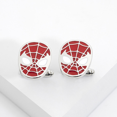 European and American peripheral cufflinks, spider logo cufflinks, men's French shirt alloy jewelry, Amazon FBA supply