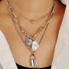 Accessory hip-hop style, chain, multilayer accessories, necklace, European style