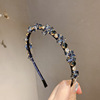 Crystal, South Korean hair accessory, goods, fashionable universal headband, simple and elegant design, internet celebrity, city style