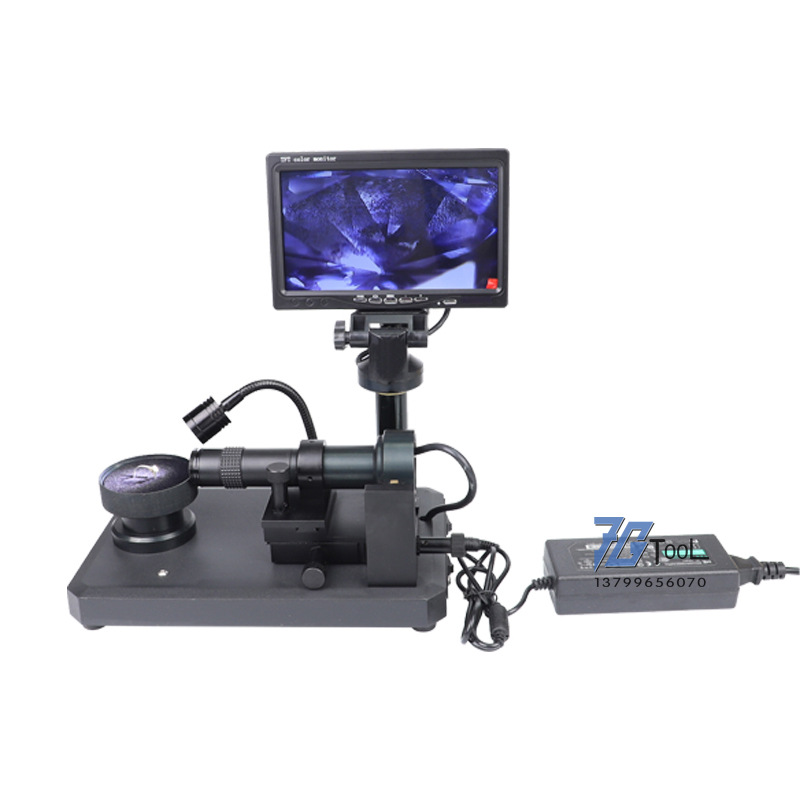 钻石腰围镜视频显微镜珠宝柜台裸钻石腰码腰间刻字GlA证书观测仪