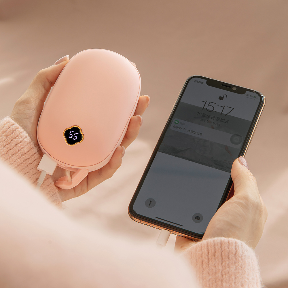 樂(lè)樂(lè)多四葉草暖手寶 充電寶usb二合一暖手寶發(fā)熱暖寶寶禮品logo