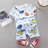 Summer children's cartoon T-shirt, set suitable for men and women, shorts, with short sleeve, wholesale