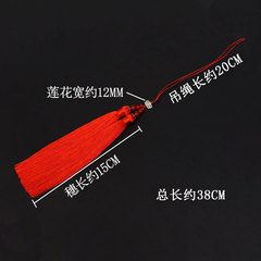 廠家直銷蓮花雙穗流蘇高檔車掛穗子垂直柔順吊穗扇子古裝吊墜壓襟