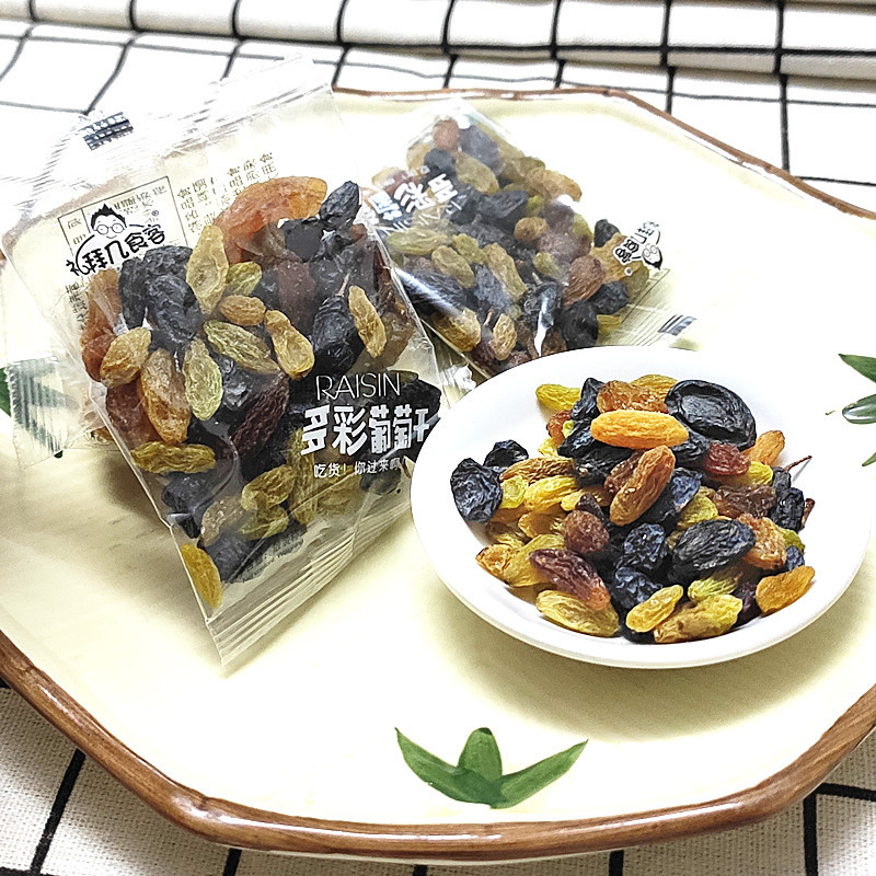 礼拜几食客坚果零食 多彩葡萄干 颗粒饱满5斤|ru