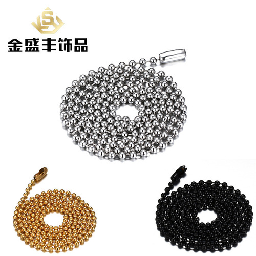 Quicksilver Water Jewelry Chain, Pendant Matching Chain, Titanium Steel Bead Chain, Matching Chain, Necklace nc-002