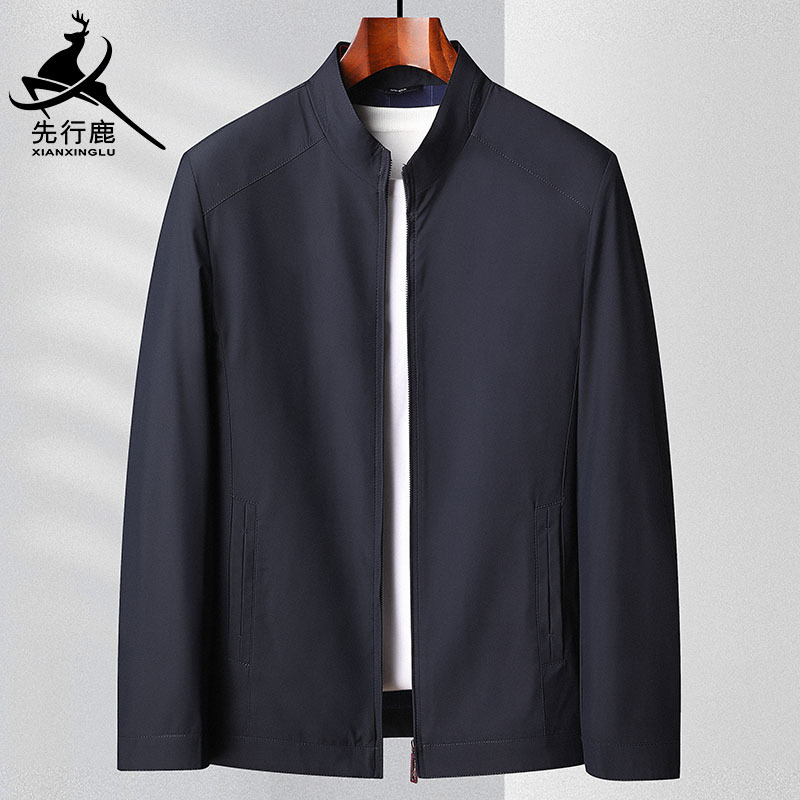 In advance spring and autumn new pattern men's wear Middle and old age Jacket dad coat man Stand collar Jacket leisure time jacket