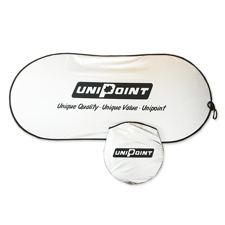 Supply silk screen logo car sunshade printing promotional gifts sun block Oval car front block