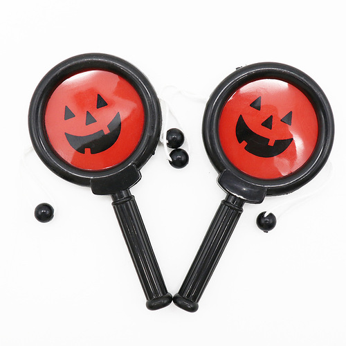 Halloween Pumpkin Head Shake Drum Rattle Toy Night Market Small Toys Accessories Party Festival Pumpkin Head Shake Drum Toy