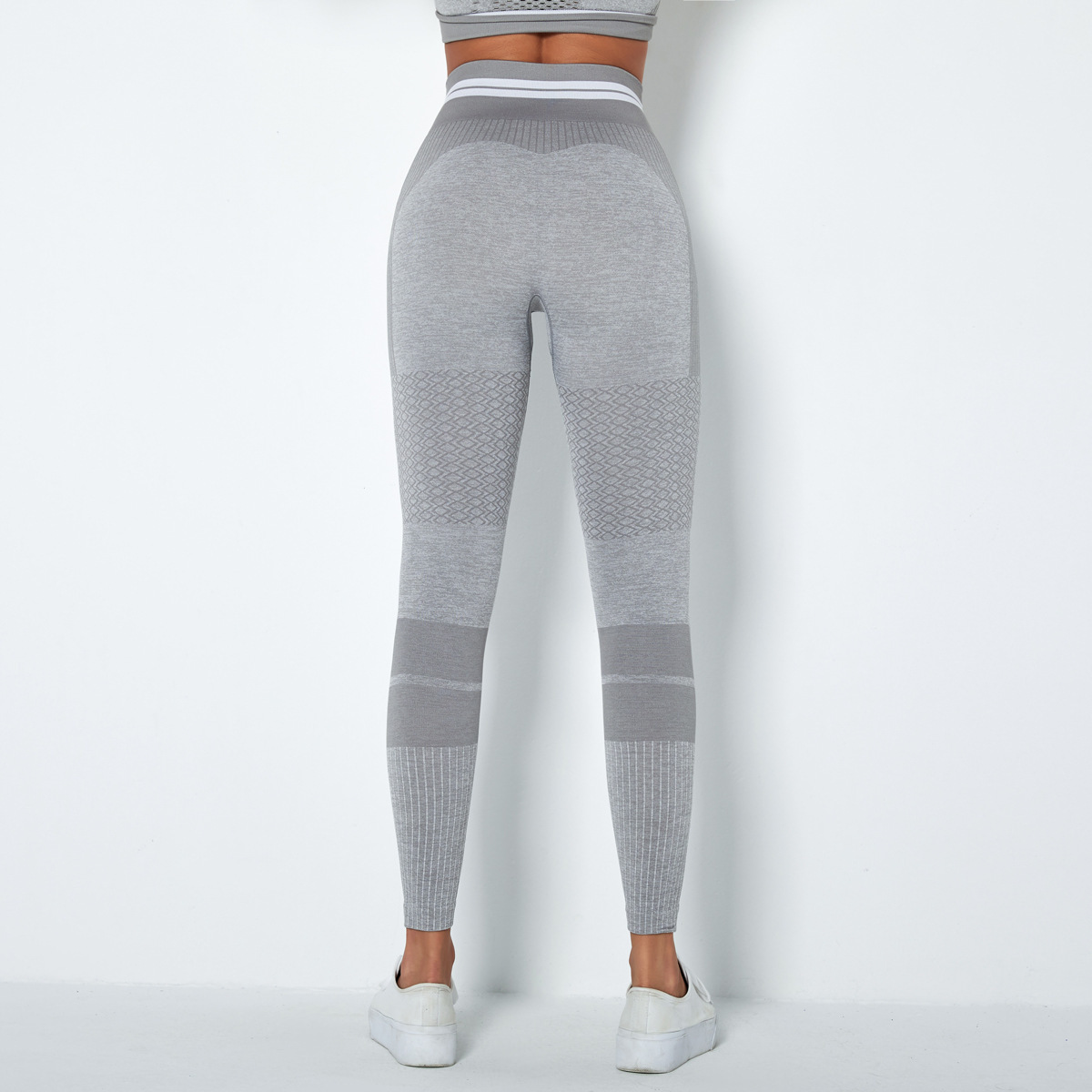 pantalones de yoga con medias elásticas de cintura alta y levantamiento de cadera NSLX9006