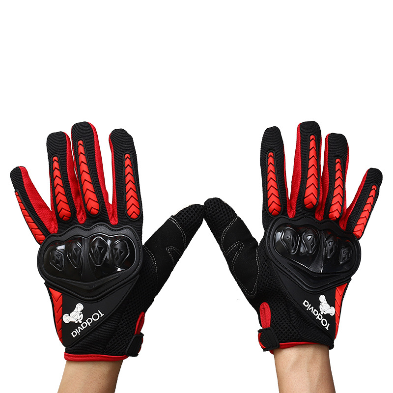 Motocicleta bicicleta guantes de montar suministros pantalla táctil carreras fuera de la carretera al aire libre Caballero completo dedo guantes de protección solar fábrica