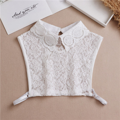White black lace Sweater decorative fake collar for women ladies detachable collar half shirt autumn and winter blouse dickey collar