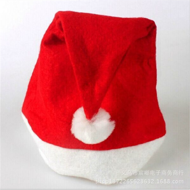 圣诞帽节日帽子圣诞老人圣诞礼物圣诞礼品大人儿童无纺布普通帽|ru