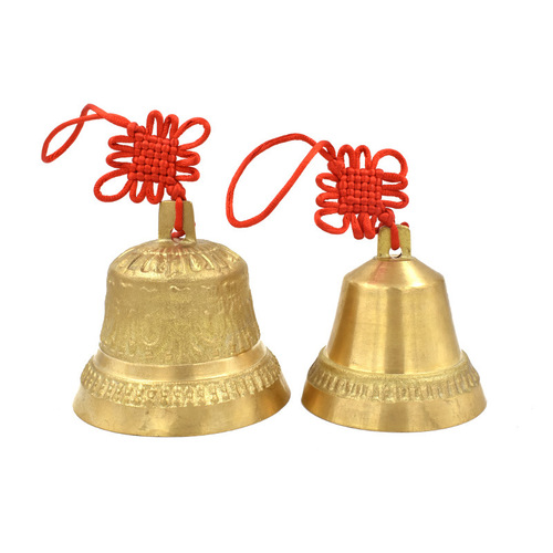 Manufacturer wholesale copper bell pendant pure copper metal wind chime ancient wind palace bell large and small doorbell home door hanging decoration