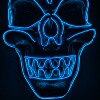 New Halloween horror LED light emitting mask thriller EL light -glowing skull mask skull horror mask