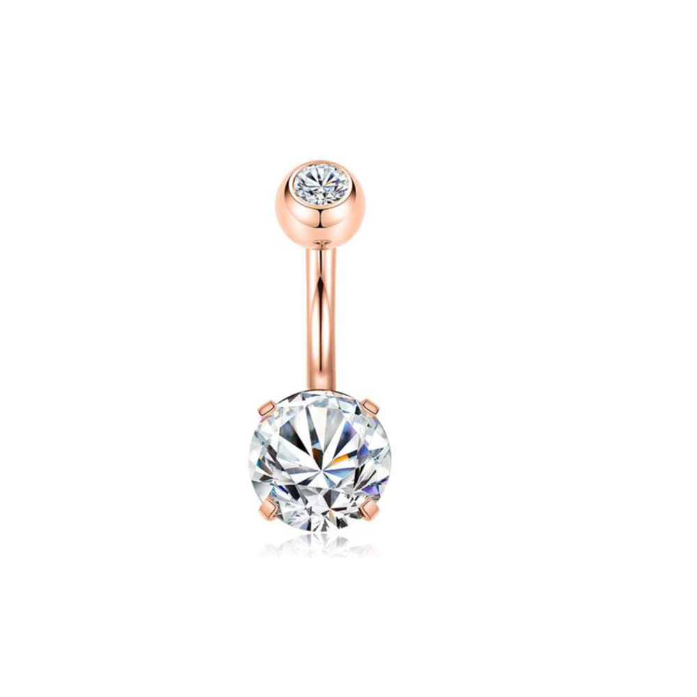Hot Selling Diamond Ball Belly Button Ring Umbilical Piercing Jewelry 316L Surgical Steel Fashion Body Jewelry detail image 9