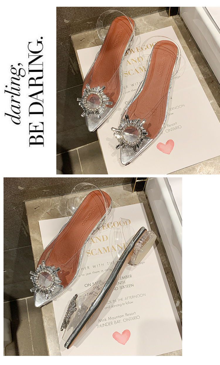 Sandali Sun Diamond 2024 Nuova fascia estiva trasparente con tacchi alti a punta Scarpe da donna Taglia 43_voghion.com