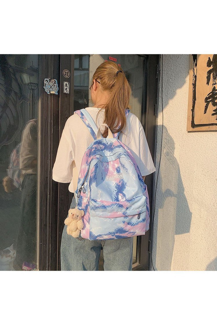 Schoolbag New Korean Fashion Gradient Color Tie-dye Girl Student Schoolbag Backpack Wholesale Nihaojewelry display picture 8