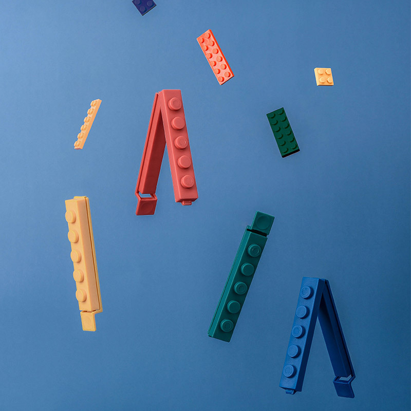 厨房用品大号积木食品零食封口夹益智塑料袋夹棒密封夹积木夹直销