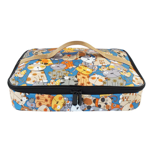 Cartoon lunch box bag Japanese style handbag office worker large lunch box bag simple and cute large capacity lunch bag