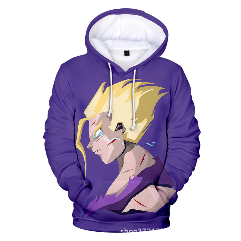 2021 foreign trade new fashion 3D digital printing dragon ball saiyan sweater hoodie manufacturers a generation of hair