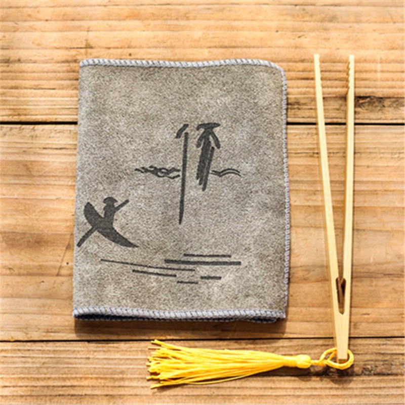 water uptake thickening Tea towel logo customized Tea cloth Cotton and hemp Chinese style Kungfu Online Buddhist mood tea set Dishcloth wholesale