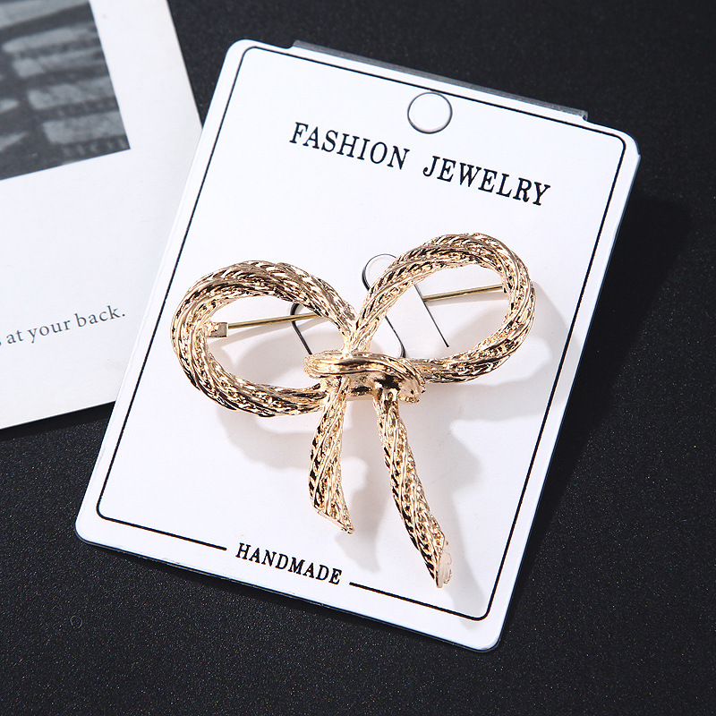 Coreano tutto abbinato modello corda oro tridimensionale goccia di olio farfalla combinata con spilla oro personalità moda accessori da donna_voghion.com