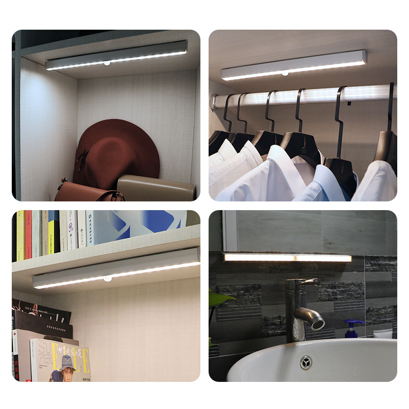 跨境热销20led人体感应灯免安装无线感应橱柜衣柜灯走廊过道灯