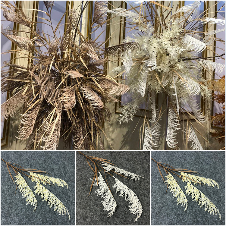 Botany reed Primary color Artificial Flower Dried flowers decorate marry prop Flower art reed to ground Decoration Decorative flowers