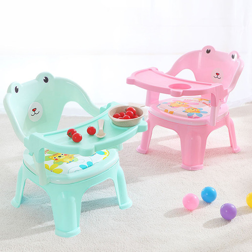 Children's dining chair, multifunctional barking chair with dinner plate, baby eating chair, children's chair, plastic stool, plastic chair