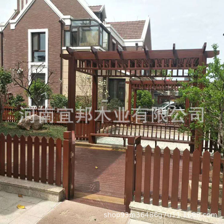 Zhengzhou courtyard Flower trellis Anticorrosive wood Vine Garden Fence Gate Can be customized install Scenery Gallery planes Manufactor